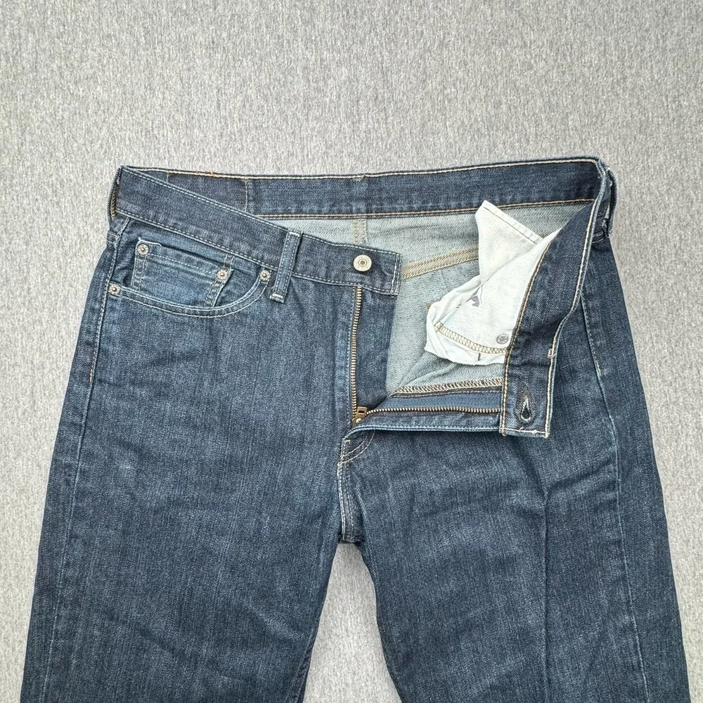 Levi's 514 Jeans Straight Mens Sz 33x32 Fits 34x32 Dark Wash Blue Jeans‎